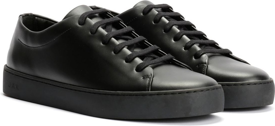 JAK Royal Herren Schwarz Leder Sneaker
