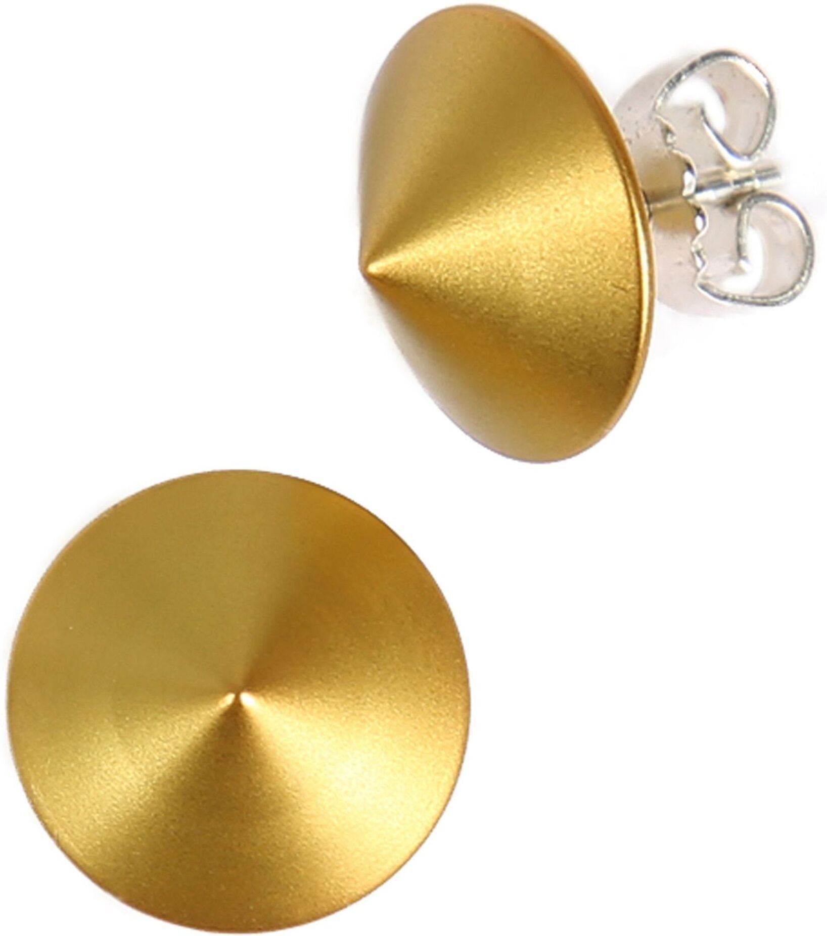 DeMarie Ohrstecker Metall eloxiertes Aluminium Matt/Glanz Gold