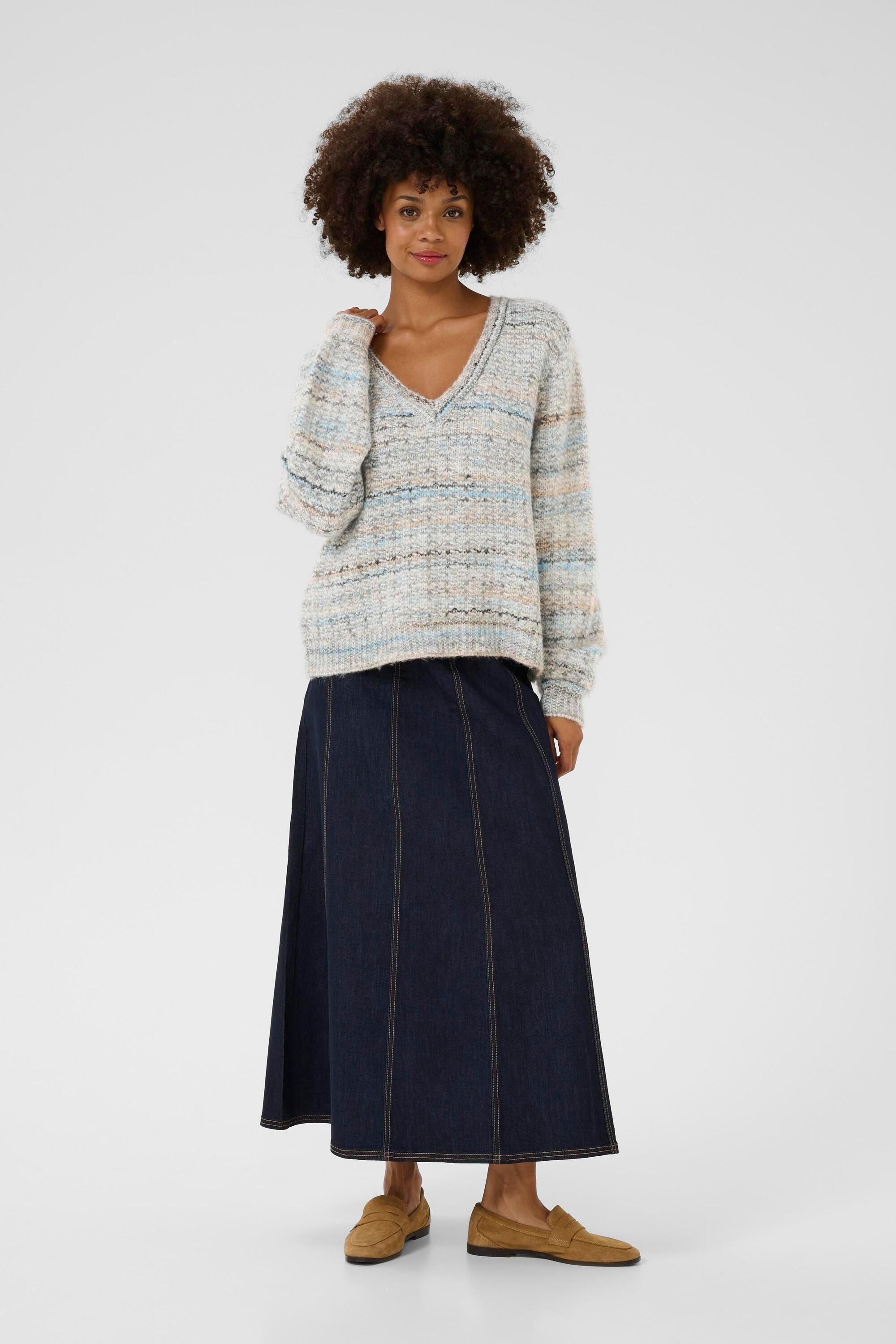 Strickpullover CUmarble Strickpullover Relaxed fit blue grey multi