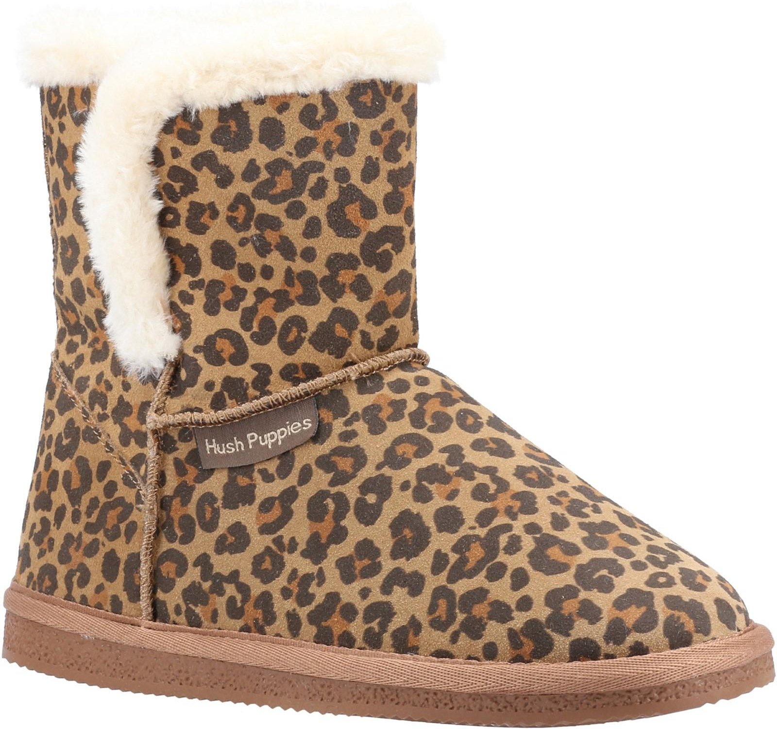 Hush Puppies Womens/Ladies Ashleigh Leopard Print Wildleder Slipper Stiefel (Braun)