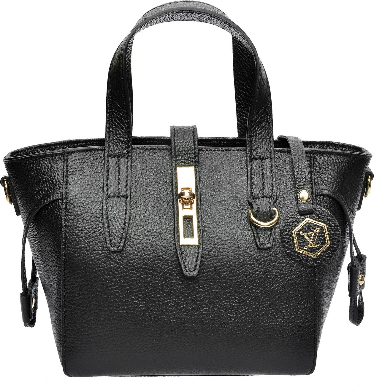 Luisa Vannini Schwarz Rindsledertasche