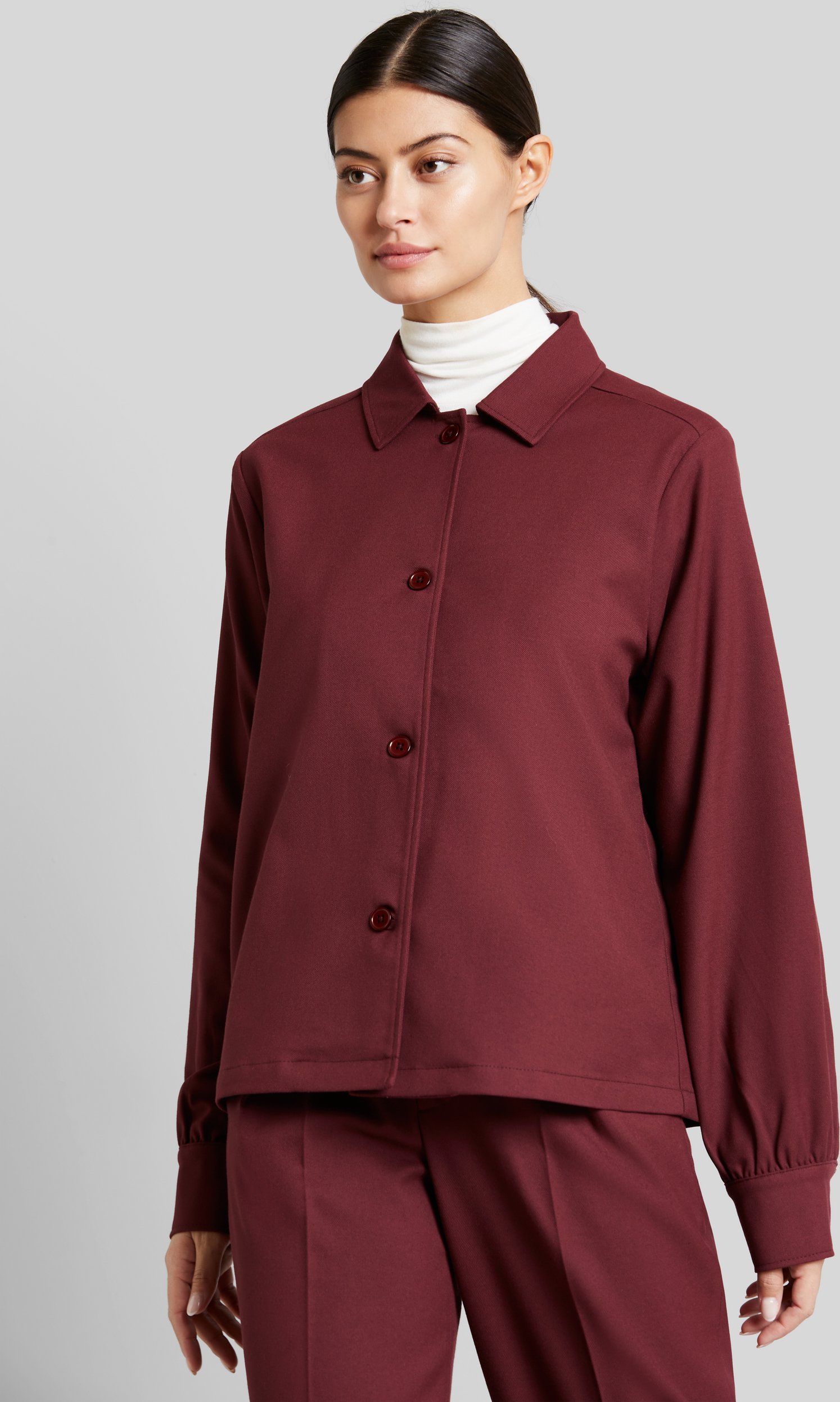 Bugatti Damen Hemdbluse mit 1-Knopf-Manschette