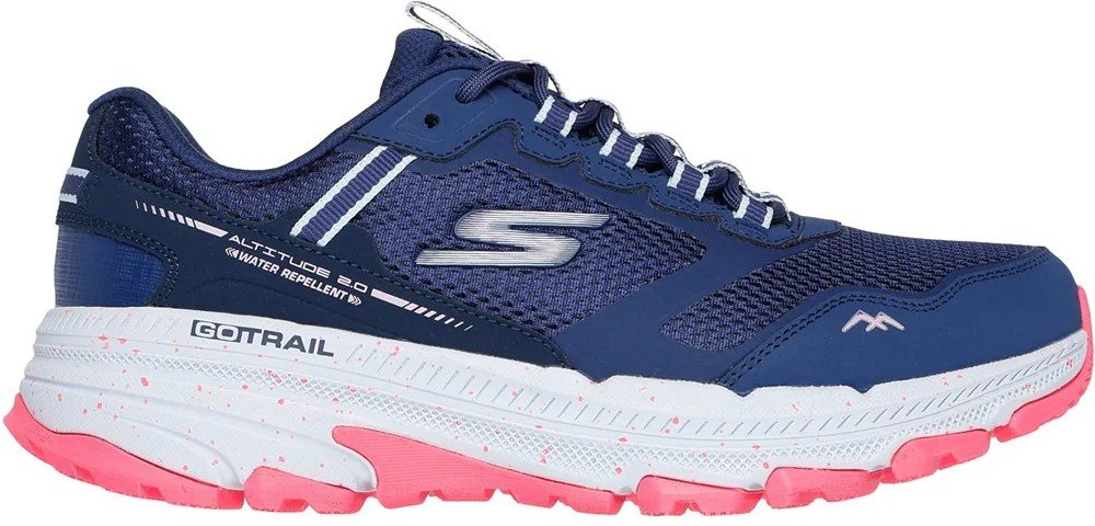 Skechers - Damen Sneaker "Go Run Trail Altitude 2.0 Ravine", Leder (Marineblau/Orange)