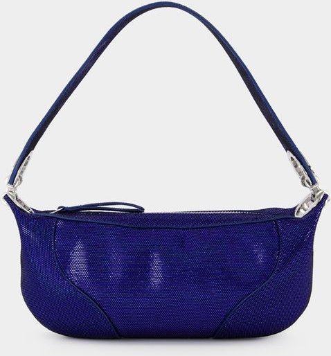 Mini Amira Hobo Bag - By Far - Blau - Leder