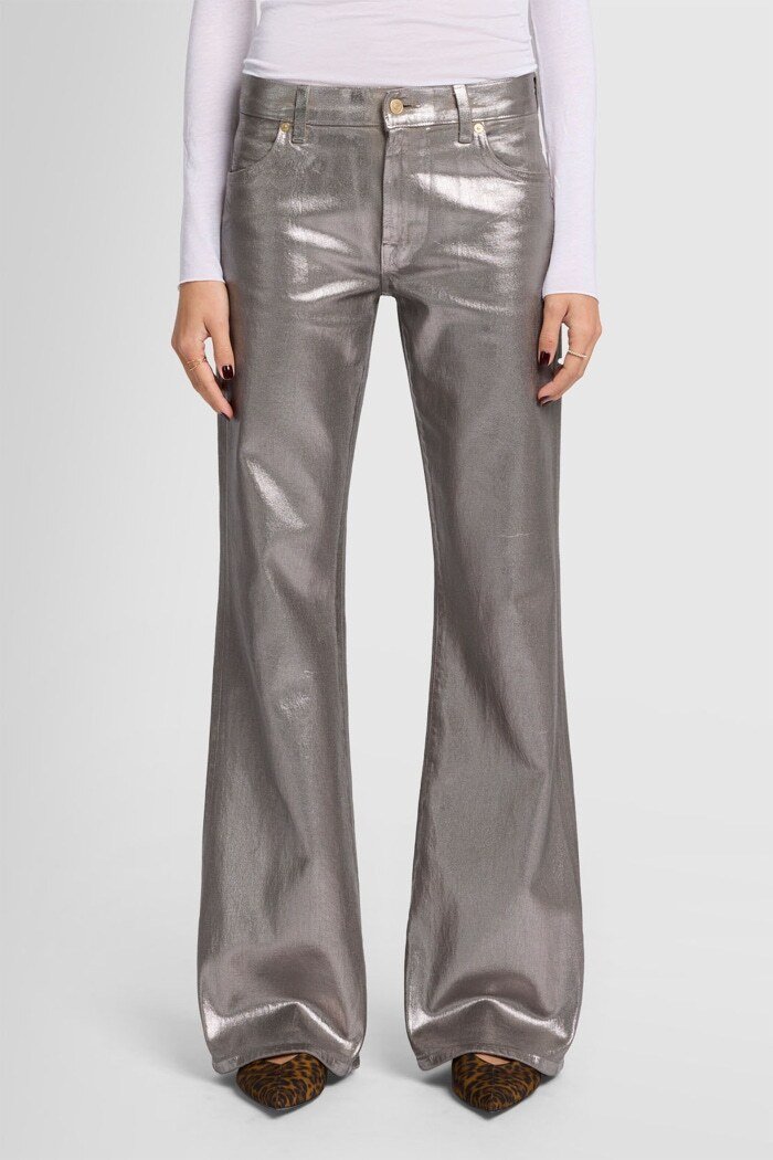 Damen Pants Spencer Flare Coated Champagne Flare Fit