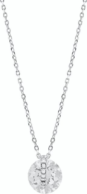 Luxenter-Halskette, 925 Sterling Silber Laia und glänzende Zirkonia mit rhodinierter Oberfläche