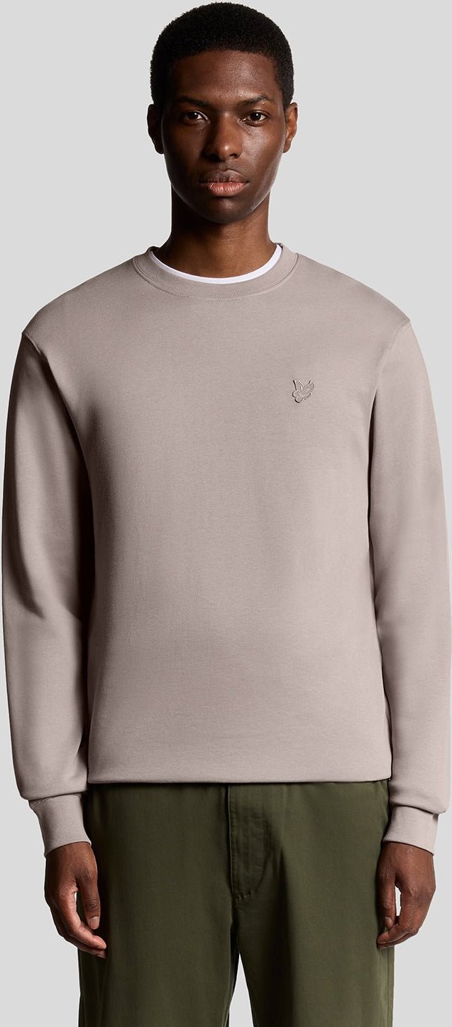 Lyle & Scott Sweatshirt mit Rundhalsausschnitt aus superfeiner Baumwolle – Grau