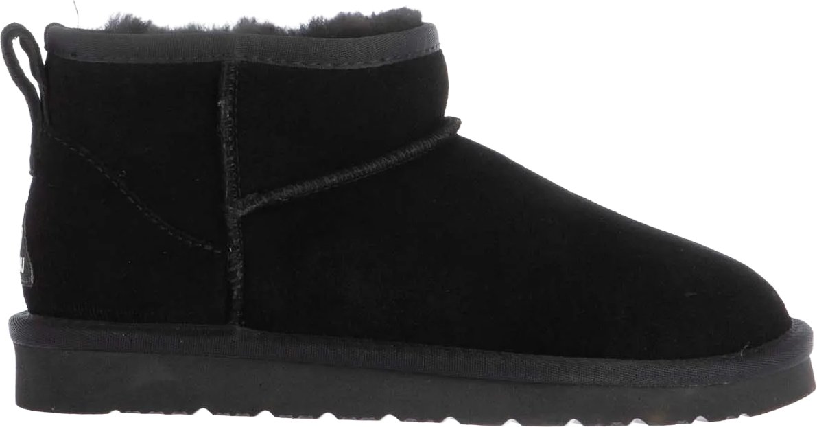 EverAu - Damen Stiefel "Finch", Mini, Kuh Wildleder (Schwarz)