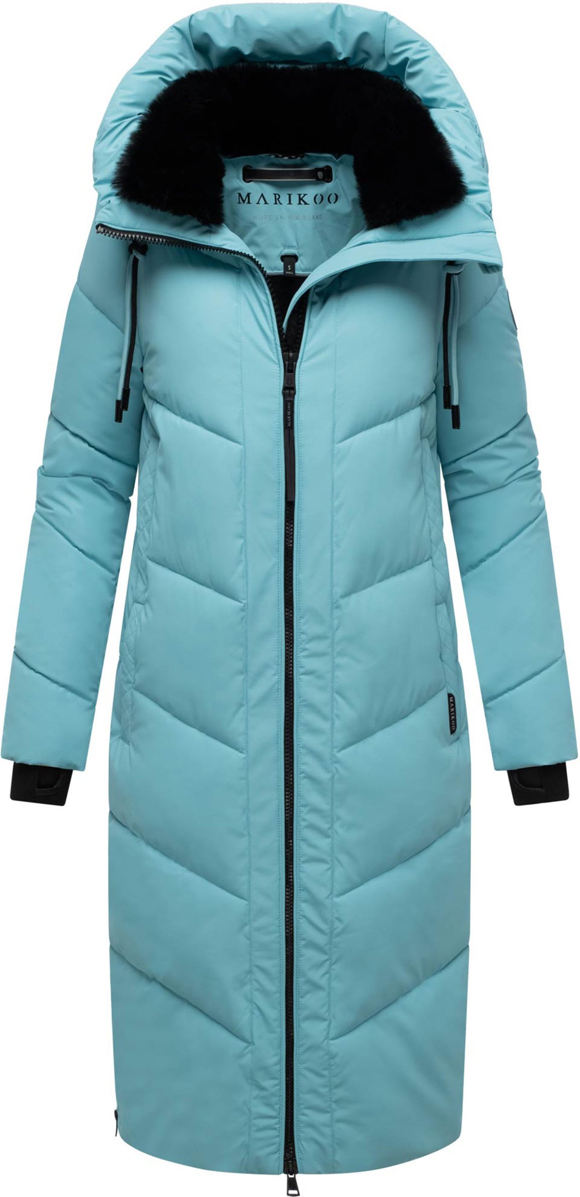 Marikoo Damen Winterjacke Nadaree – lang, warm & mit Kapuze