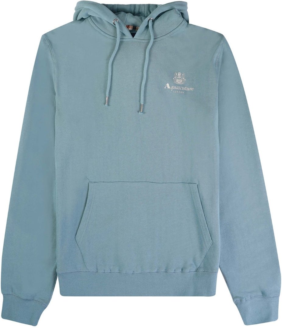 Aquascutum Active - Blauer Kapuzenpullover mit kleinem Logo