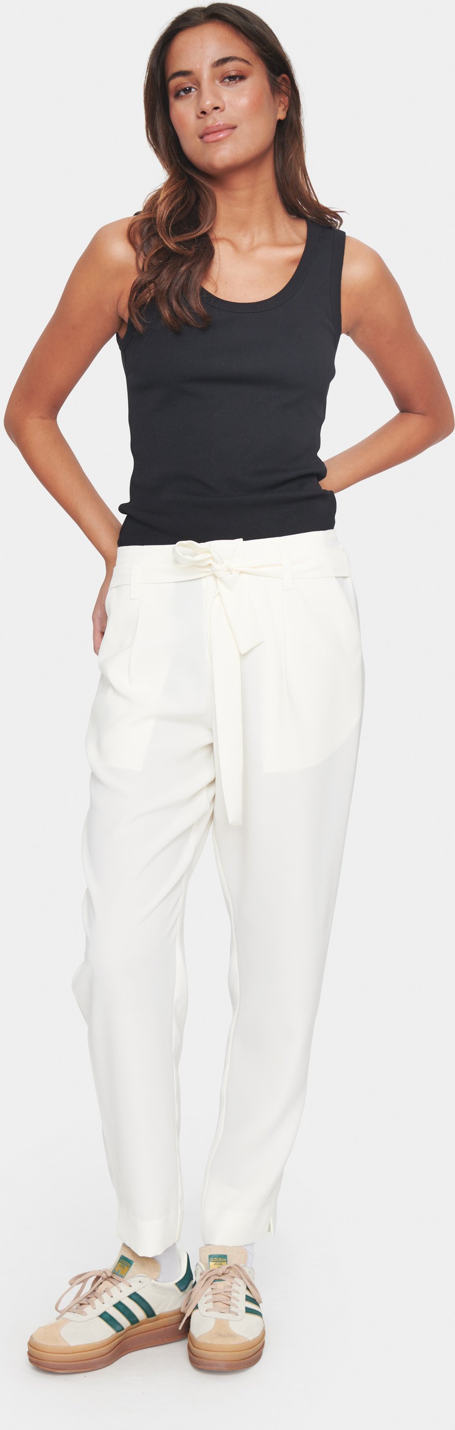 Casual Hose Gerade Passform Ice white