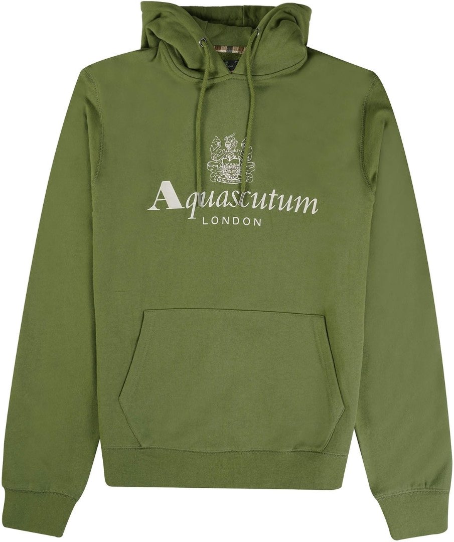 Aquascutum Active - Grüner Kapuzenpullover mit großem Logo