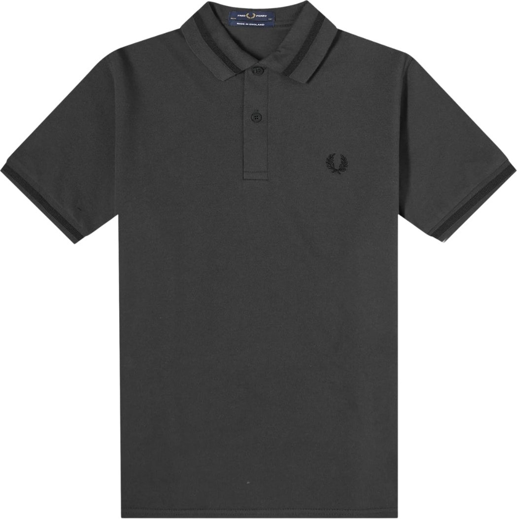 Fred Perry - Poloshirt Mit Einfachem Kragen Und Streifen In Nachtgrün