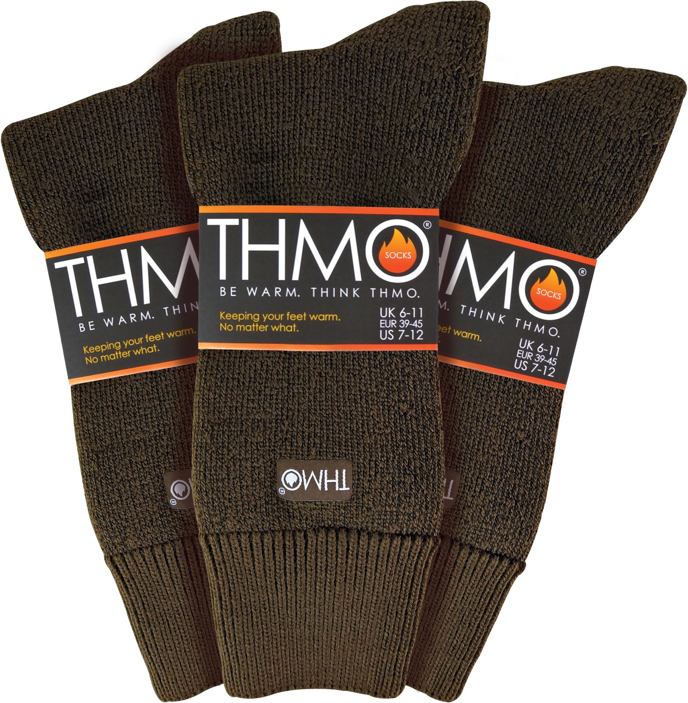 THMO - 3er Pack Multipack Herren dicke warme Wintersocken mit Comfort Top