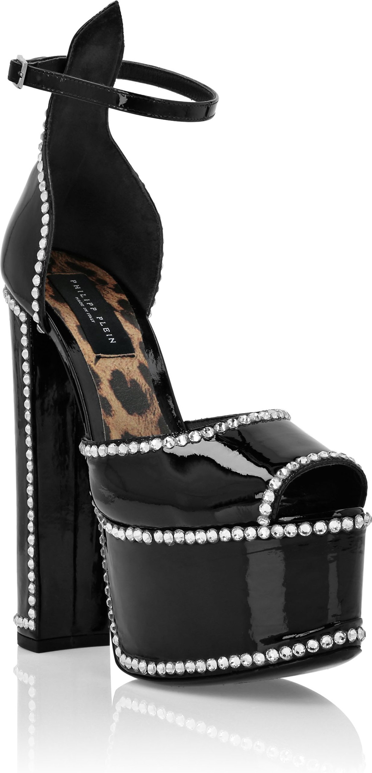 Patent Leather Platform Sandals Hi-Heels