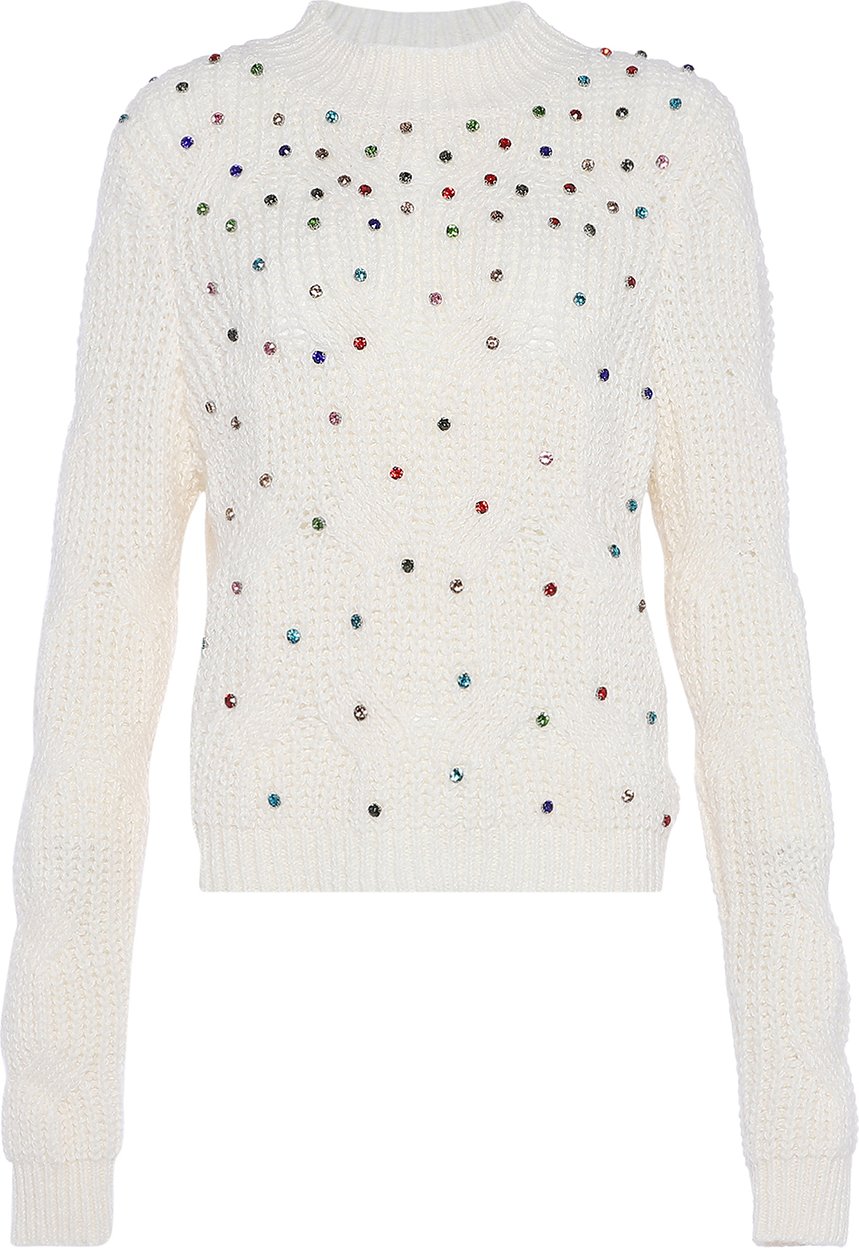 Faina Pullover Damen Wollweiß