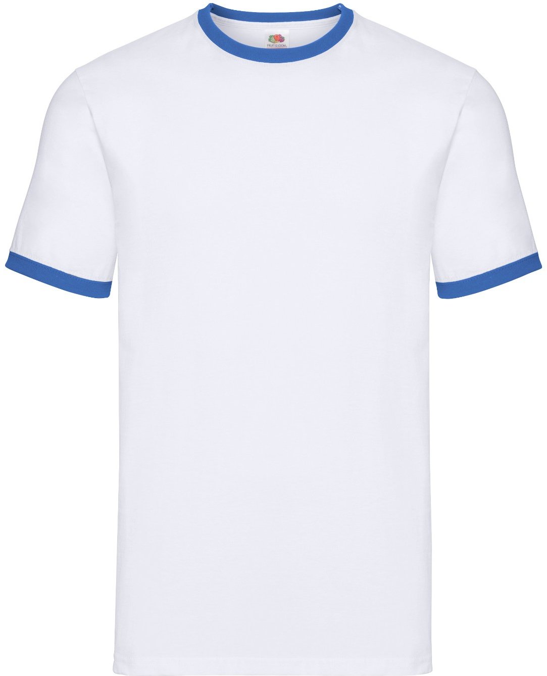 Fruit of the Loom - "Ringer" T-Shirt für Herren (Weiß/Königsblau)