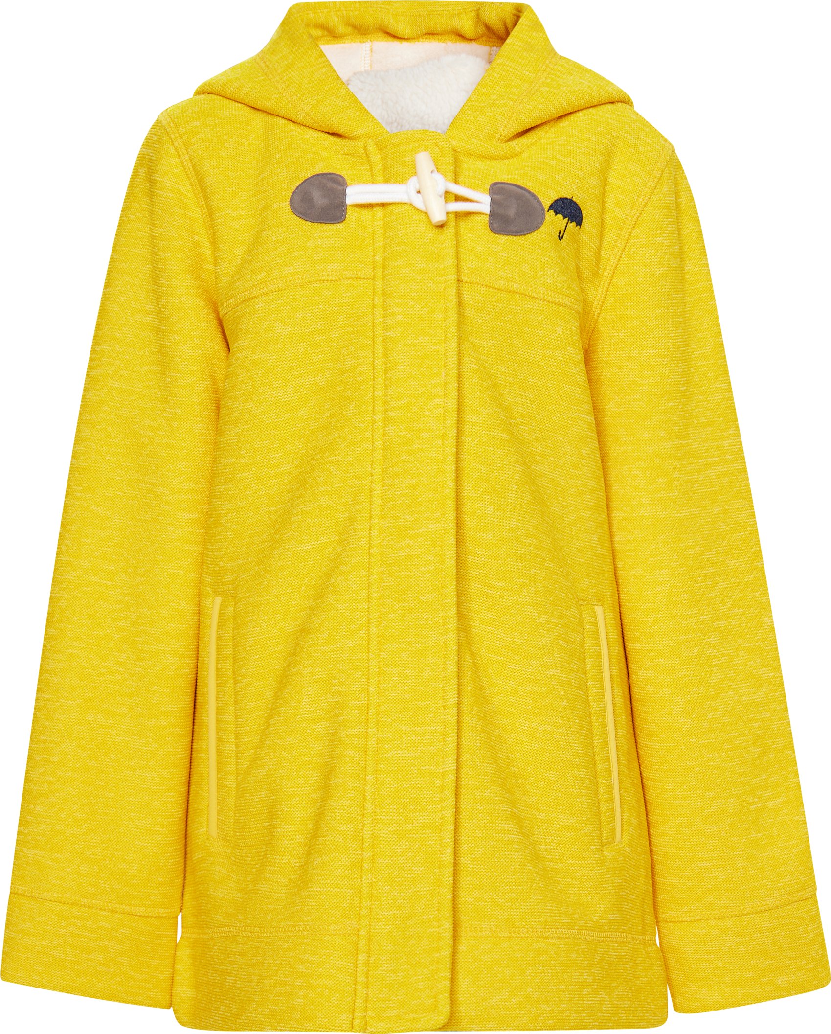 Schmuddelwedda Strickfleecerüffelmantel für Mädchen Mädels Dunkelgelb Melange