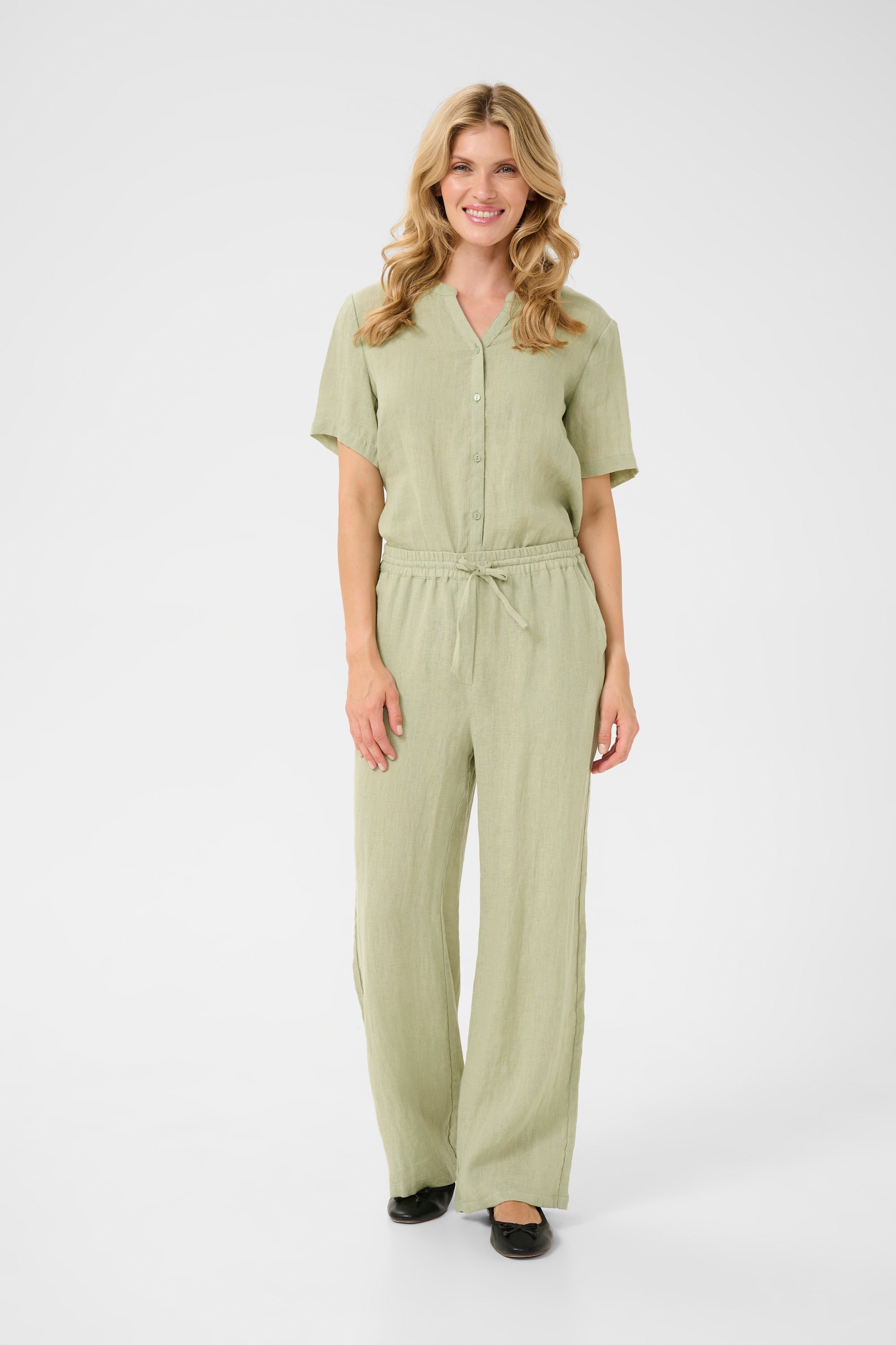 Casual Hose Loose fit green