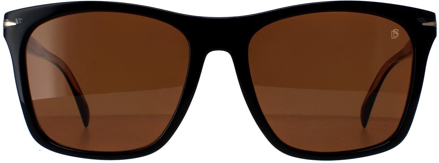 David Beckham Rectangle Herren Schwarz Braun DB1054/F/S