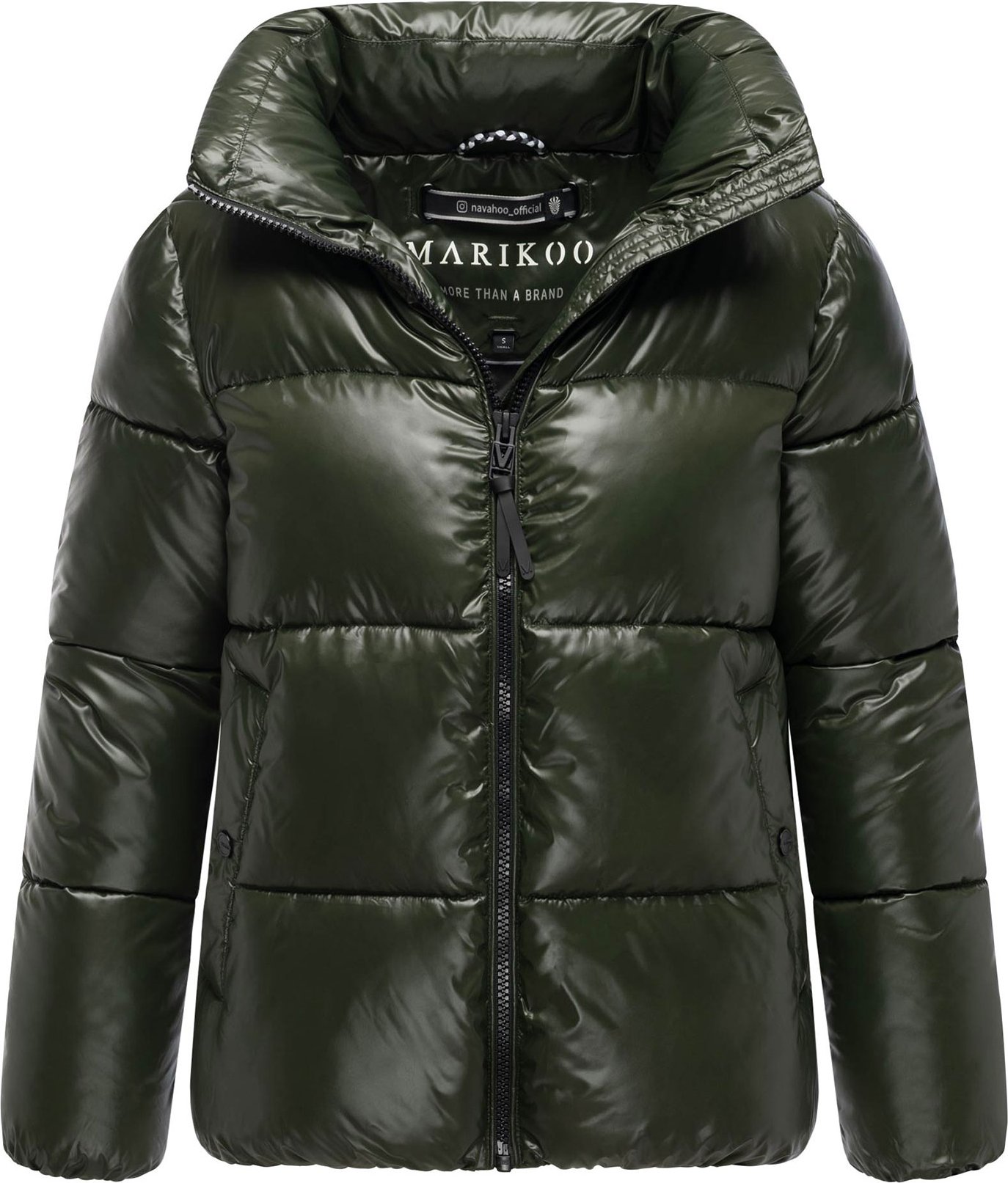 Marikoo Damen Winterjacke Hazalee im Puffer-Stil mit glänzender Optik
