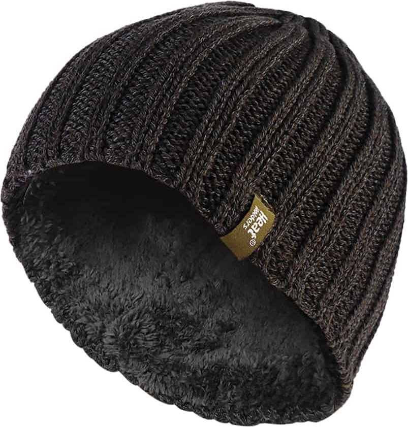 Heat Holders - Herren Fleece gefütterte gerippte Wintermütze