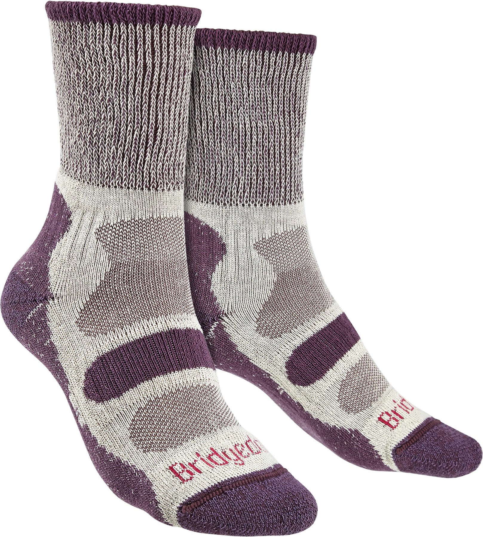 Bridgedale - Womens Wandern leichte Baumwolle Boot Socken - Pflaume