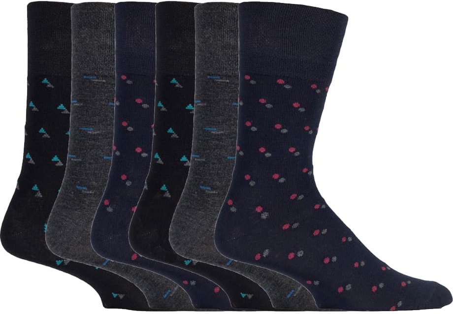 Thumbnail - Sock Shop Gentle Grip - 6 Paar nicht elastische Bambus-Socken für Herren - SOMRM05