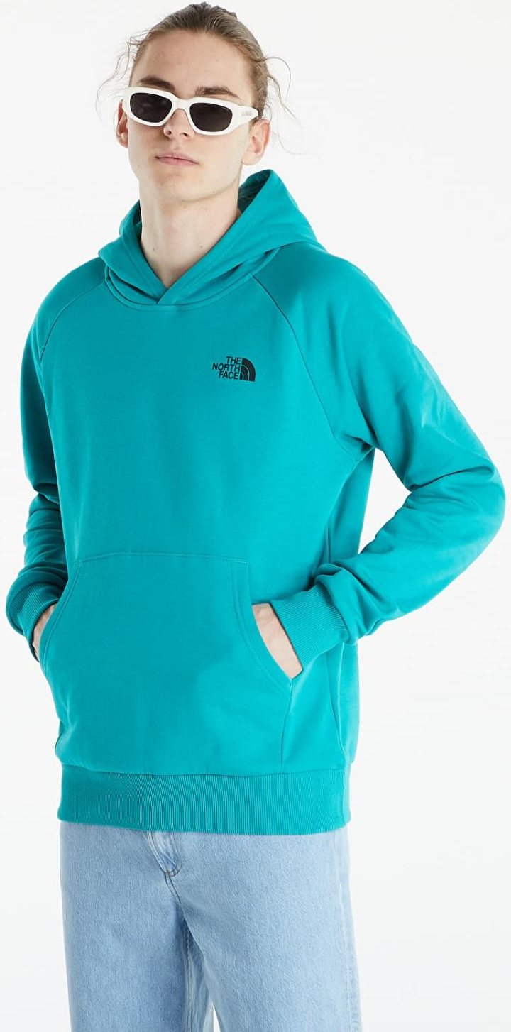 Thumbnail - The North Face Mens Reglan Red Box Hoodie in gebleicht Porzellan grün