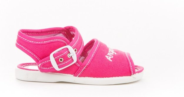 Sandale aus Canvas in Fuchsie