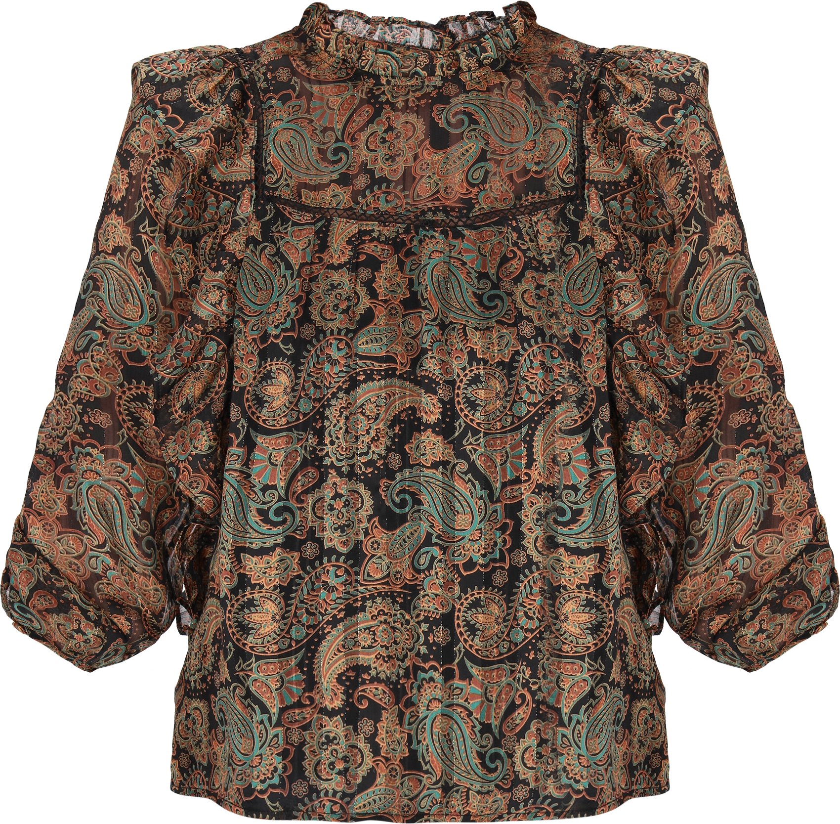 usha Bluse Frauen schwarz mehrfarbig