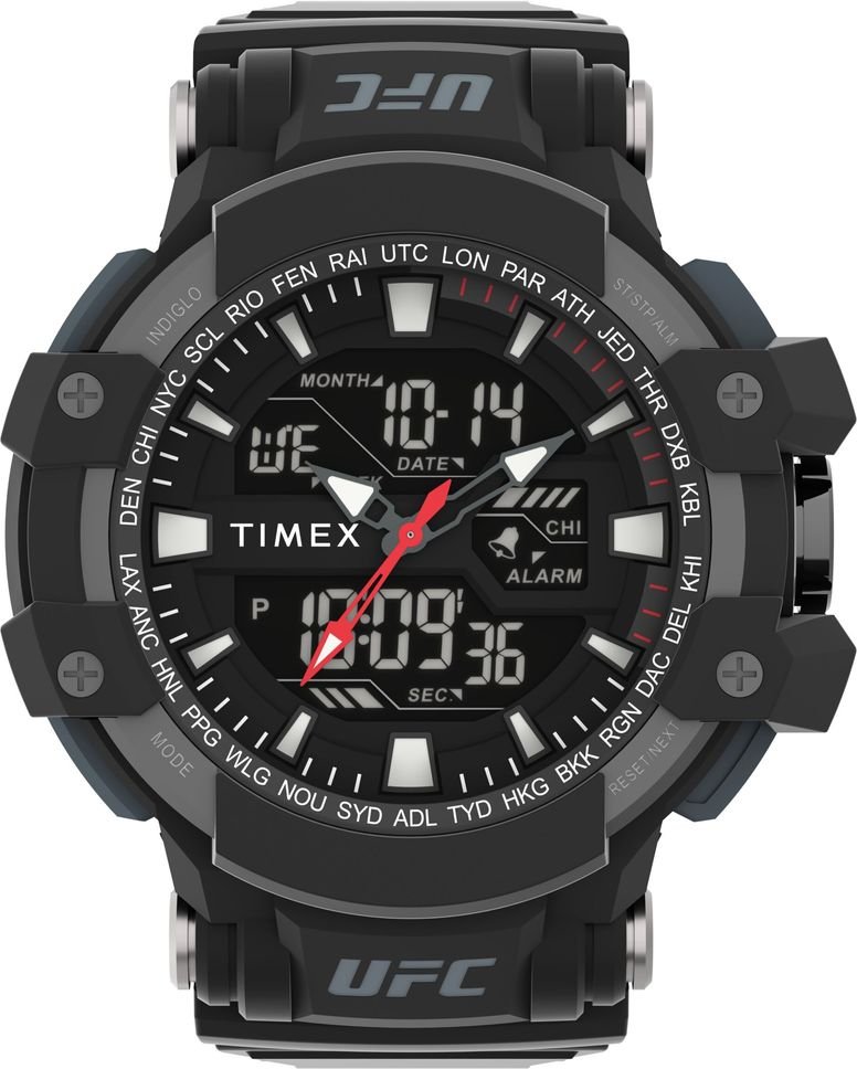 Timex Digitale Uhr mit schwarzem Gummiband