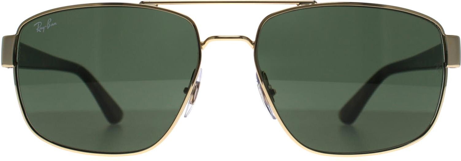 Ray-Ban RB3663 001/31 poliert arista gold g-15 grün Sonnenbrille
