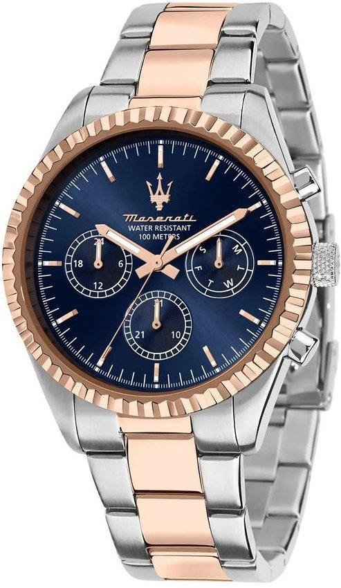 Maserati Mehrfarbige Edelstahl Dressuhr