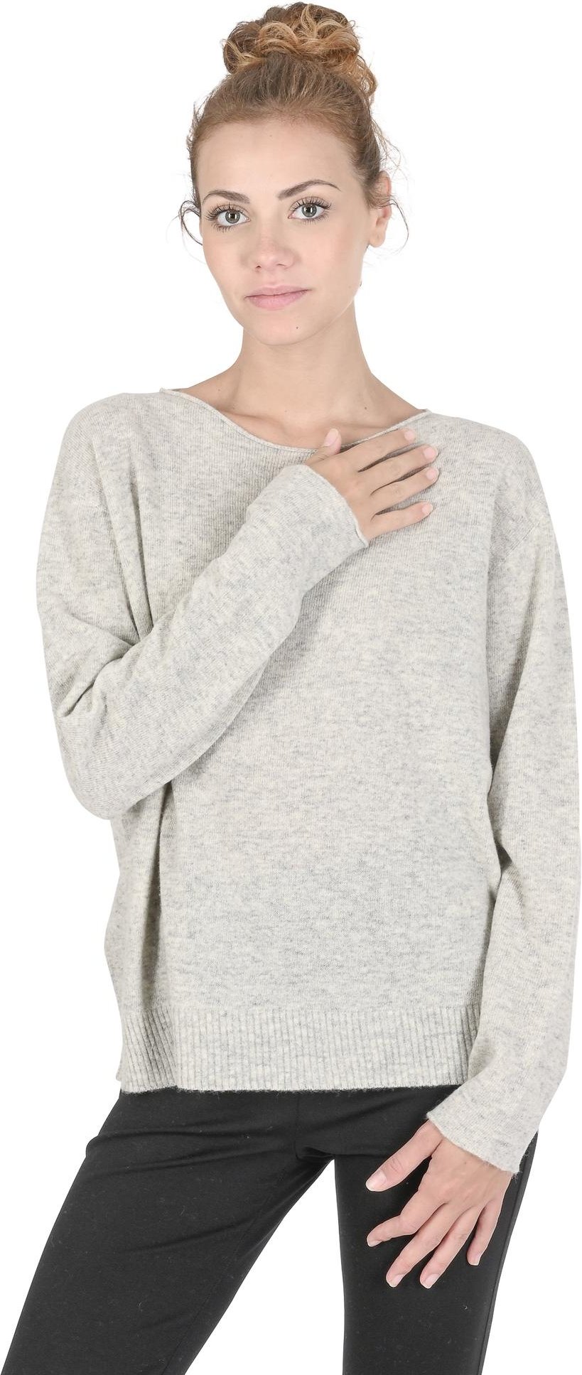 Thumbnail - Ubergrosser Kaschmirpullover mit U-Boot-Ausschnitt
