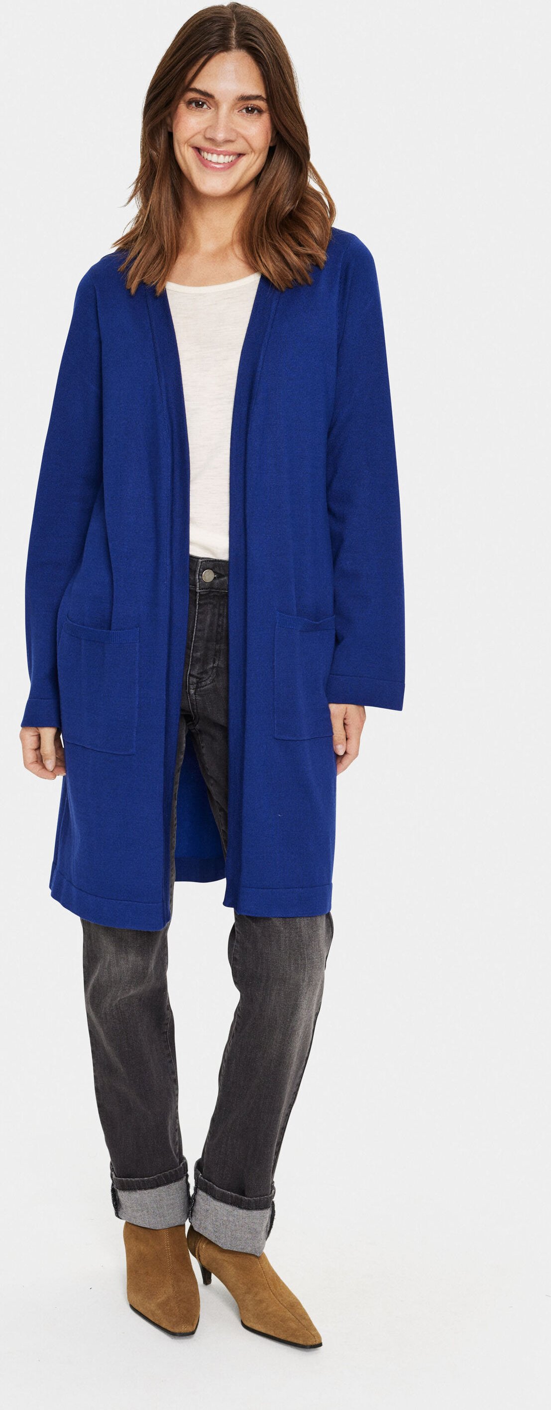 Strickjacke mit lockerer Passform marine