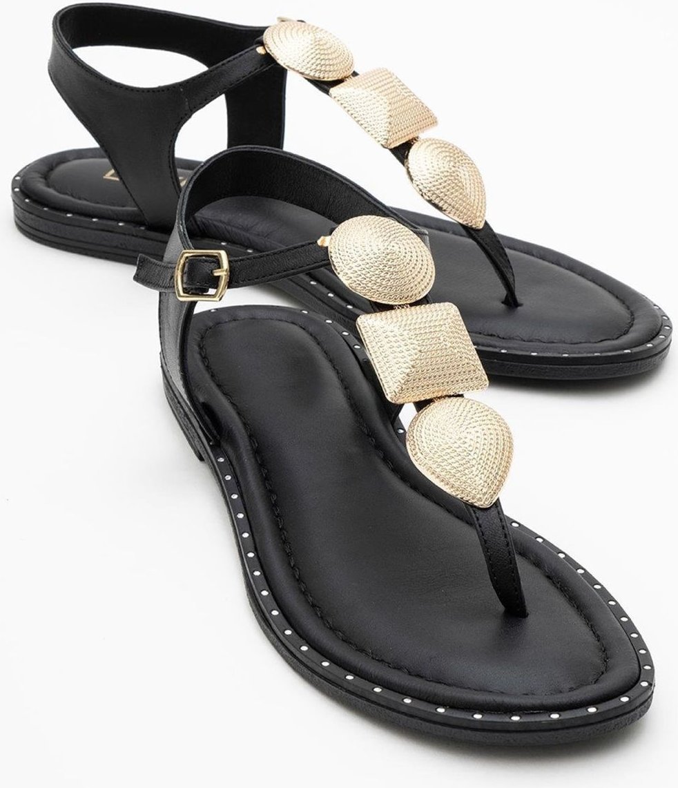 Giulia Leder Flach Sandale (Women)