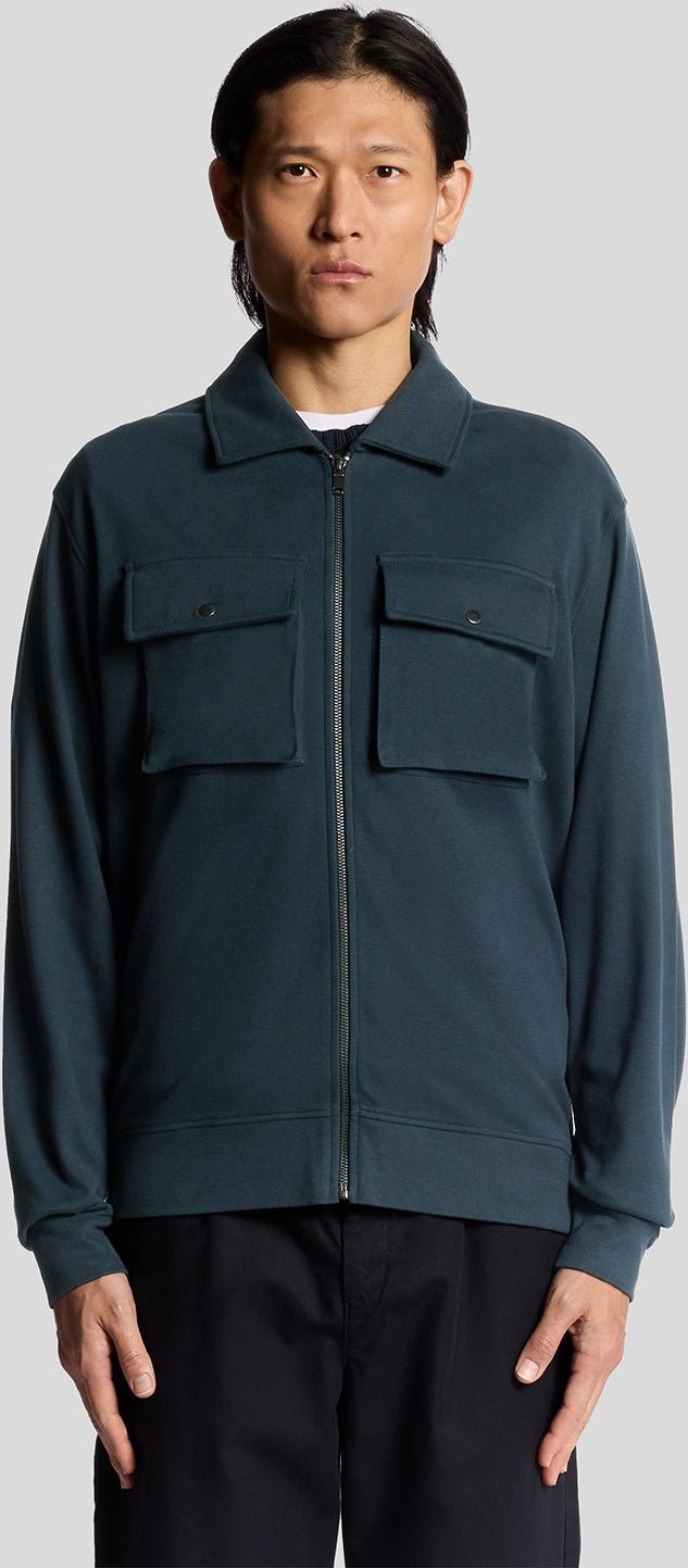 Lyle & Scott Heavyweight Jersey-Überhemd – Schwarz