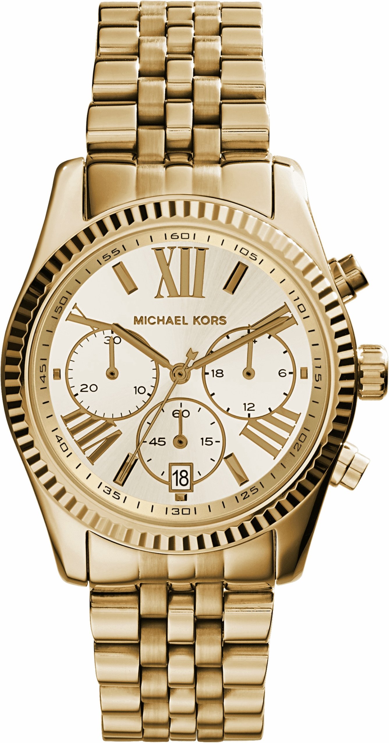 Damenuhr der Marke Michael Kors in der Farbe Gold. Das Gehäuse hat einen Durchmesser von 38 mm. Marke: Michael KorsMode...