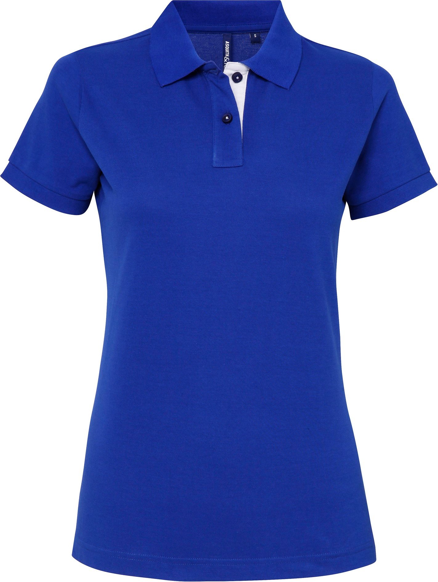 Asquith & Fox - Kontrast-Poloshirt - Damen (Königsblau/Weiß)