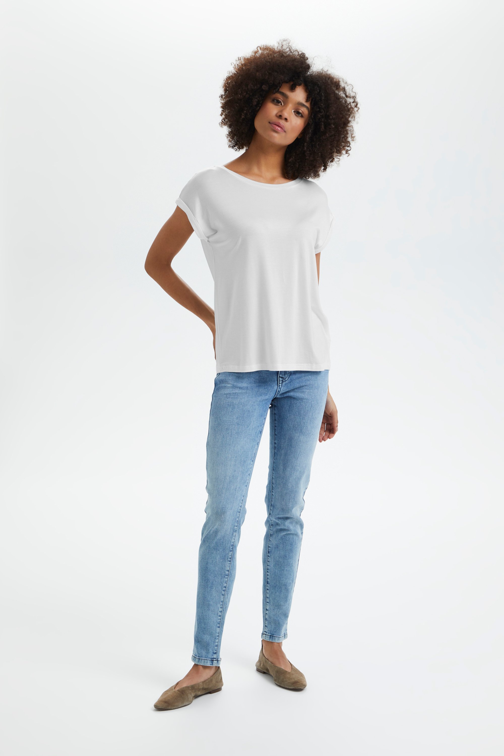 T-shirt Casual fit white