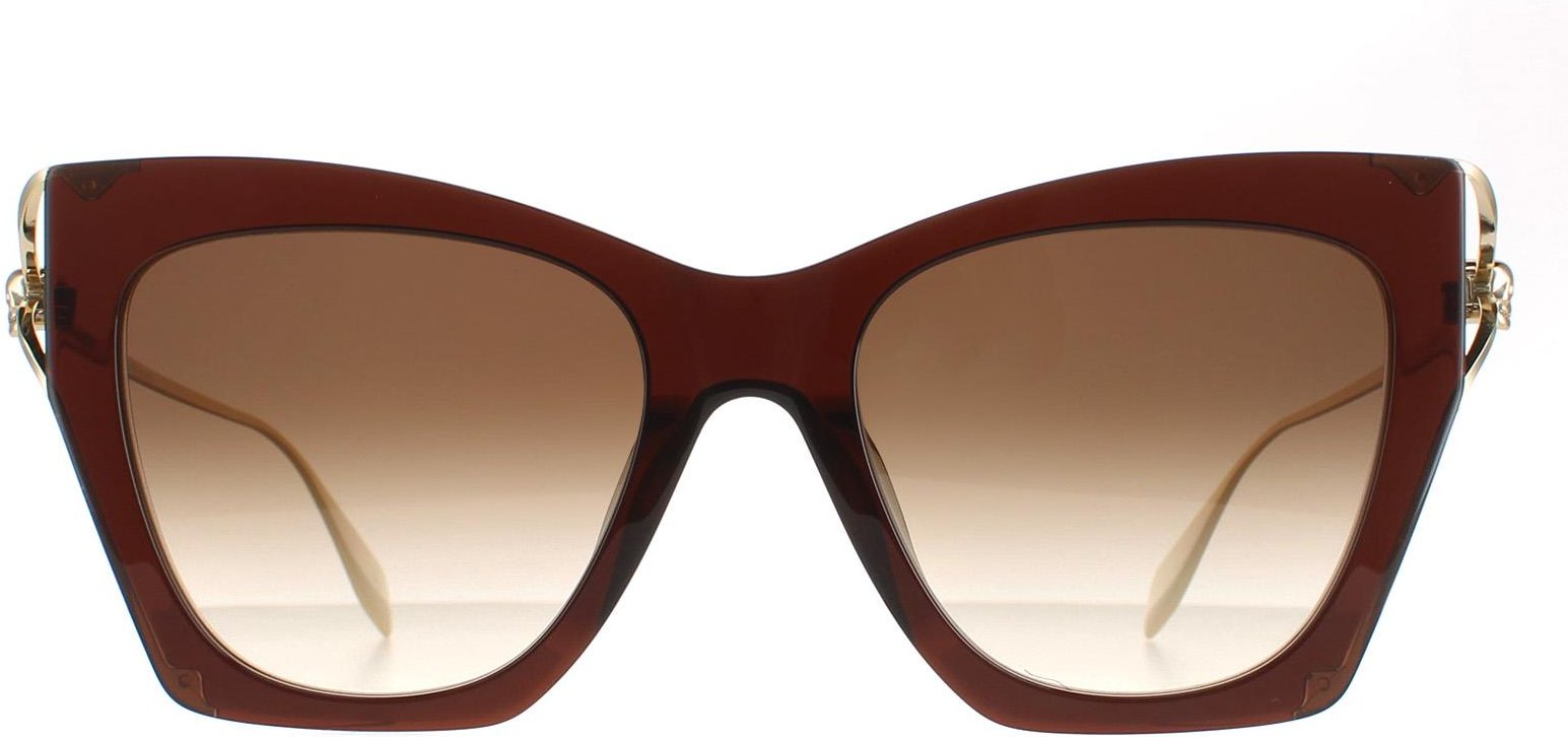 Alexander McQueen Cat Eye Womens Braun Gold Braun Gradient AM0375S