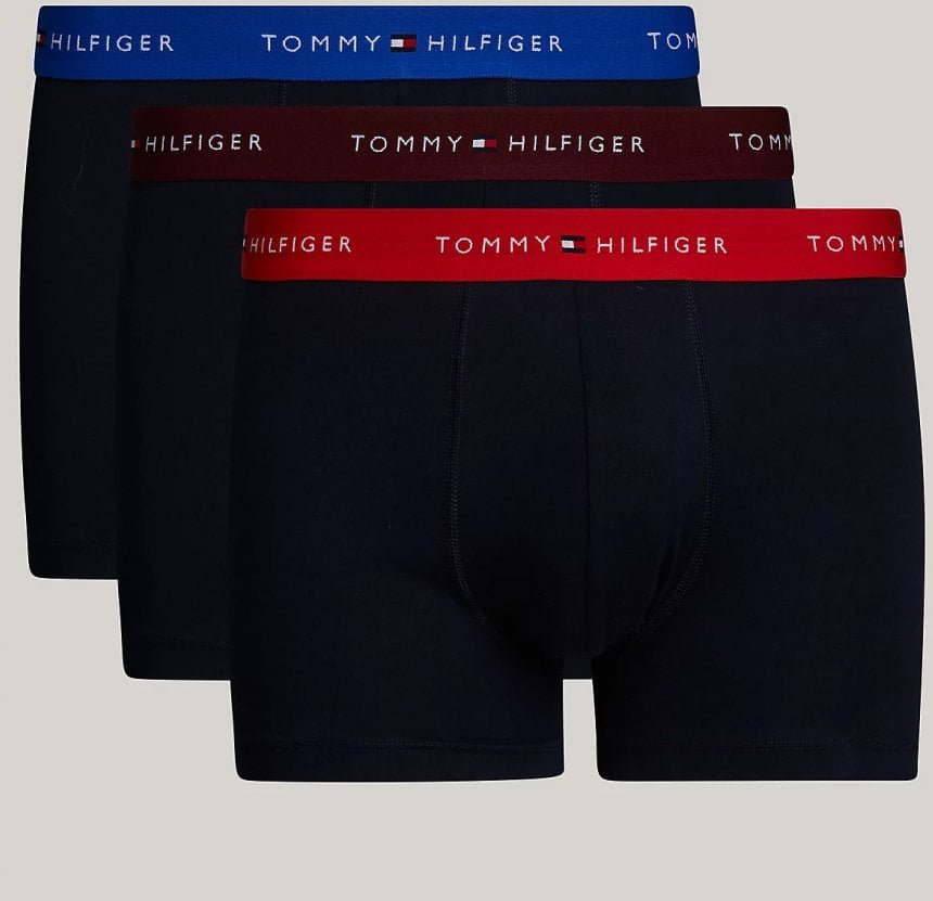 Tommy Hilfiger 3er-Pack Herren Unterhosen mit farbigem Bund