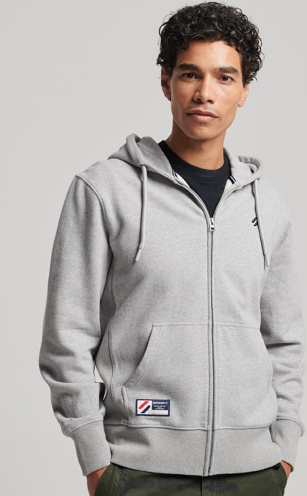 Superdry Kapuzensweatshirt mit Reißverschluss Essential Logo