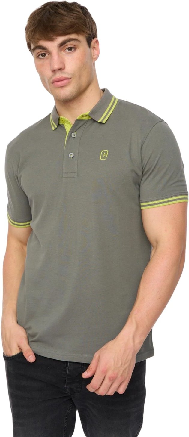 Crosshatch - "Mackerby" Poloshirt für Herren (Oliv)