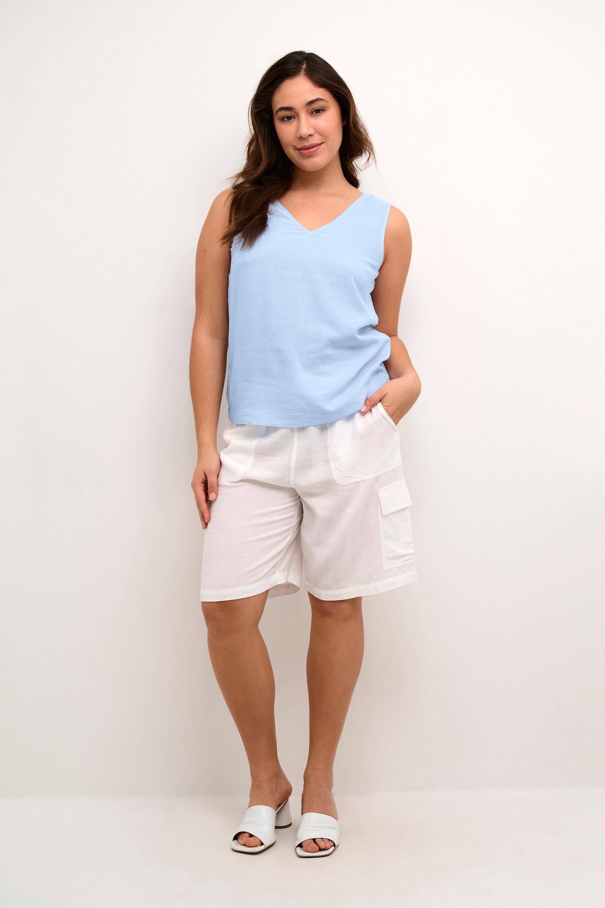 Ärmellose Bluse Regular fit Windsurfer light blue