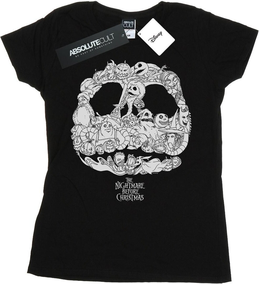 Disney - "Nightmare Before Christmas Jack Skellington Jack-O-Lanterns" T-Shirt für Damen (Schwarz)