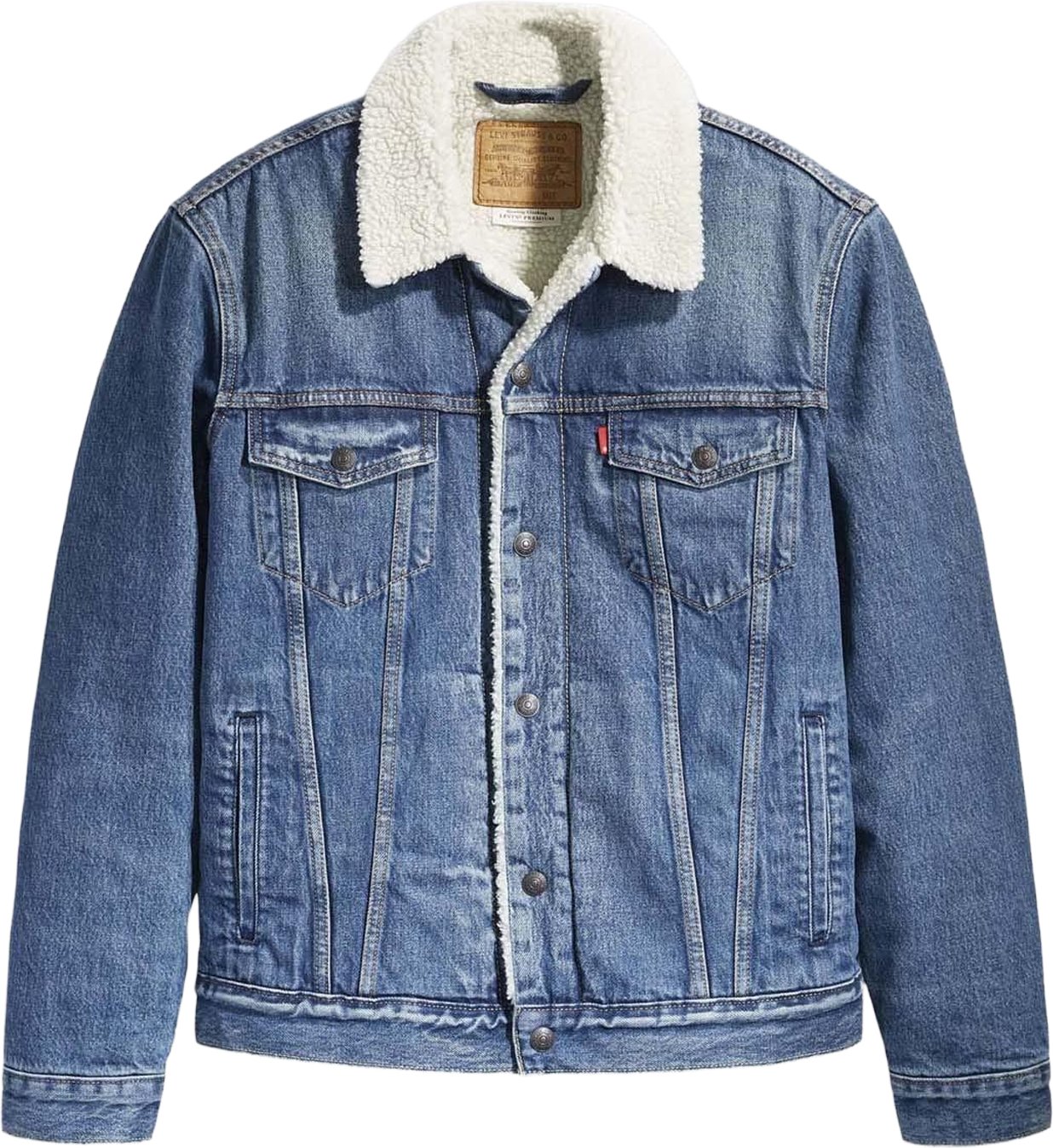 Levis - "Type III" Truckerjacke für Herren, Teddy (Blau)