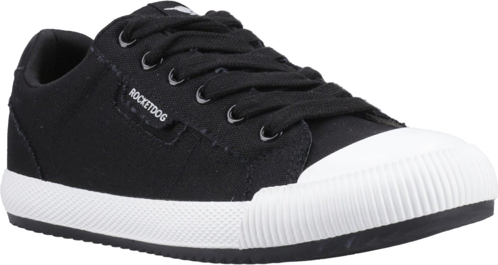 Rocket Dog Cheery Niedrige Baumwoll-Damen Sneaker Schwarz