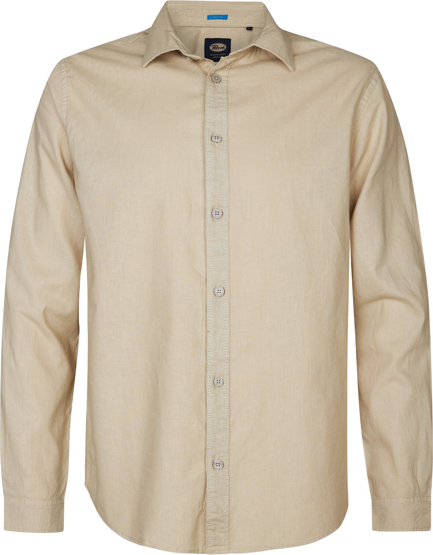 Petrol Industries - Einfarbiges Leinenhemd Tealline Herren - Braun